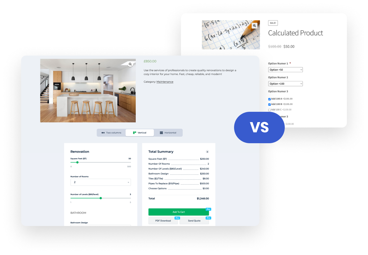 Calculator Woo Products