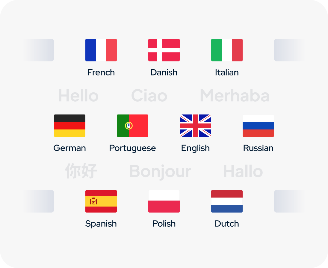 Fully Translatable & International